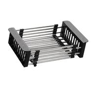 Extend Panier de vidange pour évier de cuisine, égouttoir extensible au-dessus de l'évier, panier d'égouttement en acier inoxydable avec bras réglables pour vaisselle, panier d'évacuation pour évier