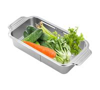 Extend Panier d'évier de cuisine - Égouttoir à vaisselle extensible - Panier de lavage pour légumes | Égouttoir à vaisselle extensible en acier inoxydable pour légumes, fruits