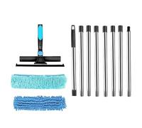 Extendable Duster for High Ceilings, Long Duster, Reusable Cleaning Brush, Lightweight Telescopic Handle, Soft Microfiber Head, Ideal to Furniture, Walls, Fans, Cobweb Removal, House, Color Blue
