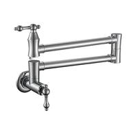 Extendable Kitchen Wall Mounted Faucet, Dual-Mode Water Outlet, Single Cooling,Chrome