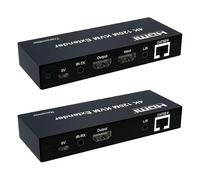 Extender HDMI 120 mètres 4k sur câble Ethernet Cat 5e/6/7/8 Émetteur Kit récepteur Support Souris Clavier Transmetteur Balun Récepteur, Noir , Spina europea, Rectangulaire