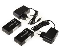 Rallonge type extender pour connexion HDMI et par un cordon RJ45. Portée 50M, alimentation fournie