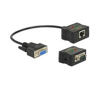Extender RS-232 DB9 female RJ45 female to RS-232 DB9 male RJ45 female - Plage de température étendue - prolongateur pour port série - RS-232 -