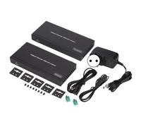 Extendeur HDMI KVM USB sur câble Cat5e/6 avec sortie en boucle, contrôle infrarouge et transmission par port série RS-232 pour grands écrans