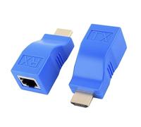 Extendeur HDMI RJ45 - Adaptateur et Transmetteur sur Câble Ethernet CAT6/CAT5E - Répéteur jusqu'à 30M pour HDTV 4K/2K - Compatible avec Hôtel, Compatible avec Hôtels, Conférences et Home Cinéma
