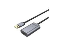 UNITEK Extendeur USB 2.0 Y-271 – Actif 5 m, USB-A Mâle vers USB-A Femelle, aluminium
