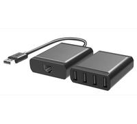 Extendeur USB 2.0 sur Cat.5 60m avec Hub 4 ports