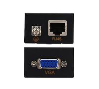 Extendeur VGA, Câble Ethernet Cat5 / Cat6 D'extendeur RJ45 60M VGA, avec 1 émetteur, 1 Récepteur, VGA vers TCP / IP Standard