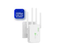 Extendeur WiFi 1200 Mbps, double bande 5 GHz et 2,4 GHz, amplificateur de signal sans fil avec port - .
