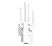 Extendeur Wifi Sans fil Longue Portée 300Mbps 4 Antennes Réglables LinQ Blanc