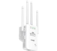 Extendeur Wifi Sans fil Longue Portée 300Mbps 4 Antennes Réglables LinQ Blanc