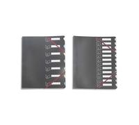 Trieur à élastiques carton / plastique 12 compartiments A4 - noir - Noir - Extendos Noir