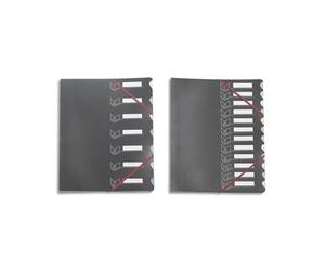 Extendos 4371202-N Polypropylène Trieur avec Élastiques 12 Compartiments, 24cm x 32cm, Noir