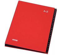 Extendos 752.2409 Balacron Trieur Alphabétique avec 26 Compartiments, 24cm x 32cm, Rouge