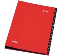 Extendos 9805 Balacron Trieur Numérique avec 31 Compartiments, 24cm x 32cm, Rouge