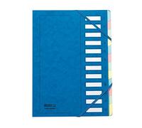 Extendos Mon Dossier Trieur en carte forte vernie 12 compartiments Bleu