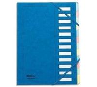 Extendos mon dossier trieur en carte forte vernie 6 compartiments bleu 237.06 el bleu G