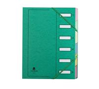 Extendos Trieur En Carte Forte Vernie 6 Compartiments Vert Mon Dossier