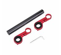 Extenseur de guidon de vélo Accessoires de vélo Support Support de montage d'extension Double vélos Extensions de guidon pour vélos Lampe de poche Lampe de poche Extenseurs de (Rouge)