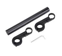 Extenseur de guidon de vélo Accessoires de vélo Support Support de montage d'extension Double vélos Extensions de guidon pour vélos Lampe de poche Lampe de poche Extenseurs de (Noir)