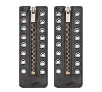 Extenseur de Mollet à Fermeture Éclair pour Bottes 2 Pièces Lacets en Cuir