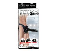 Extenseur de pénis creux en silicone fetish 30.5 cm noir