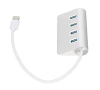 Extenseur de Port USB, 4 Ports en Alliage d'Aluminium Hub USB 3.0 Argent Échangeable à Chaud pour Ordinateur Portable iOS Air pour Ordinateur Portable iOS Pro pour