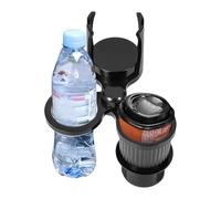 Extenseur de porte-gobelet de voiture avec chargeur sans fil, chargeur de téléphone rotatif à 360°, base réglable, organisateur de boissons pour bouteilles d'eau, tasses à café, voyage