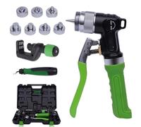 Extenseur de tube hydraulique compact avec coupeur, 7 têtes pour tuyaux en cuivre de 3/8" à 1-1/8"