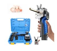 Extenseur De Tuyau De Plomberie 1/4" 3/8" 1/2" 5/8" 3/4", Kit D'outils D'évasement électrique, Outil D'évasement De Tuyau Excentrique à 45°, pour Tuyaux en Cuivre/Aluminium/Laiton Souple,9Chucks