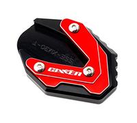 Extenseur Extension De Support Latéral D'agrandisseur De Pied De Béquille De Moto avec Logo pour Suzuki GIXXER 250 SF GIXXER 150 125 SF250 2018-23(Kickstand Pad-Red)