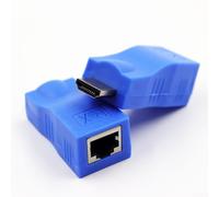 Extenseur HDMI sur Cat5e 4K - Portée de 30 m - Bleu | Qualité d'image 4K cristalline, transmission de données stable, minimise la perte de signal, construction en matériau ABS