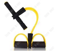 Extenseur musculaire à résistance élastique - TECH DISCOUNT - Jaune - 3 mètres - Pour fitness - Adulte