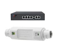 Extenseur PoE, répéteur Ethernet extérieur étanche, amplificateur de signal 48 V 10/100 Mbps, accessoires réseau, amplificateur PoE Plug and Play, bonne compatibilité, pratique et fonctionnel pour