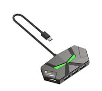Extenseur USB 4 ports/7 ports pour ordinateur portable PC Keyborad USB 2.0 Hubs USB 2.0 Extension Splitter avec lumière colorée
