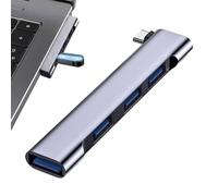 Extenseur USB multifonctionnel - Hub USB 4 connexions, adaptateur de ports multiples USB | Répartiteur USB multifonction de type C, extension de fente de hub USB 3.0, vitesse de synchronisation