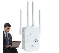 Extenseur WiFi, Booster de Signal d'extension WiFi - Extenseur WiFi Le Plus Fort de 1200 Mbps,4 routeurs de réseau Portuaire, Double Bande 5 GHz / 2,4 GHz, Configuration Rapide, Couverture Plus Large