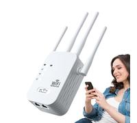 Extenseur WiFi et répéteur sans Fil -1200 Mbit/s Band (5 GHz / 2,4 GHz) Booster avec 4 Ports Ethernet | Configuration Rapide et Rapport prolongé