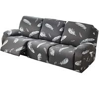 Extensible 1 2 3 places Canapé Relax Sofa Housse, 4/6/8 pièces Fauteuil Relax Inclinable Complète Spandex Housse de Canapé Protège Canapé Housse avec Poche Latérale ( Color : #10 , Size : 3 people (8