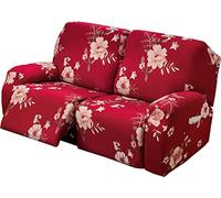 Extensible 1 2 3 places Canapé Relax Sofa Housse, 4/6/8 pièces Fauteuil Relax Inclinable Complète Spandex Housse de Canapé Protège Canapé Housse avec Poche Latérale ( Color : #9 , Size : 2 people (6 p