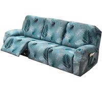 Extensible 1 2 3 places Canapé Relax Sofa Housse, 4/6/8 pièces Fauteuil Relax Inclinable Complète Spandex Housse de Canapé Protège Canapé Housse avec Poche Latérale ( Color : #15 , Size : 3 people (8