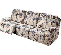 Extensible 1 2 3 places Canapé Relax Sofa Housse, 4/6/8 pièces Fauteuil Relax Inclinable Complète Spandex Housse de Canapé Protège Canapé Housse avec Poche Latérale ( Color : #14 , Size : 3 people (8