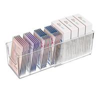 Extensible Boîte de Rangement Transparente pour Masques Faciaux avec Cloisons Réglables - Organisateur Multifonctionnel Cosmétique pour Table de Toilette et Salle de Bain - Grande Capacité