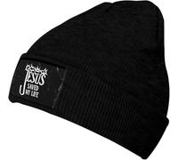 Extensible Bonnet Tricoté,Jésus A Sauvé Ma Vie,Bonnet Hiver Chaud Tricot,Classique Knit Beanie pour Femme,Ski,Cyclisme