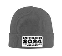 Extensible Bonnet Tricoté Retraité 2024 Ce n'est Plus Mon problème Bonnet Hiver Chaud Tricot Respirant Casquette Tricoté pour Adultes Cyclisme Sports