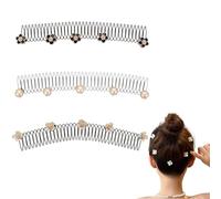 Extensible Cheveux, Bande de cheveux Peigne Magique, Peigne de Cheveux Extensible,3 Pièces fer Peigne Bande de cheveux, Peigne Extensible, Peigne à Cheveux Extensible