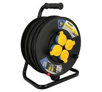 Extensible Industriel 50 mètres Protection IP44 avec couvercles, extensible électrique, enrouleurs, alarmes, câble extensible