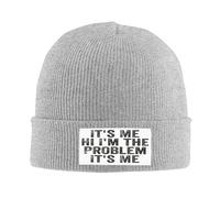 Extensible Tricoté Bonnet C'est Moi Salut, Je suis Le problème C'est Moi Bonnet Chapeau Tricot Épais Chapeau Tricoté pour Cyclisme Ski Femme