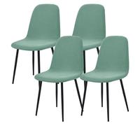 Extensibles Housse de Chaise de Salle à Manger Coquille Lot de 2/4/6,Housses de Chaises Coquille Sans Accoudoirs Style Moderne du Milieu du Siècle,Amovibles et Lavables en Machine(Pine Green,4Pcs)