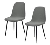 Extensibles Housse de Chaise de Salle à Manger Coquille Lot de 2/4/6,Housses de Chaises Coquille Sans Accoudoirs Style Moderne du Milieu du Siècle,Amovibles et Lavables en Machine(Dark Gray,2Pcs)